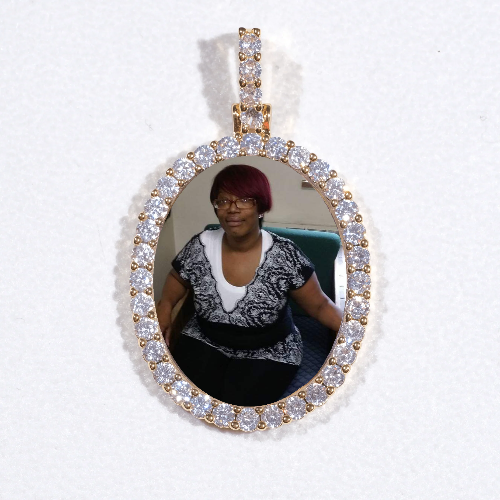 3D Oval Custom Picture Pendant