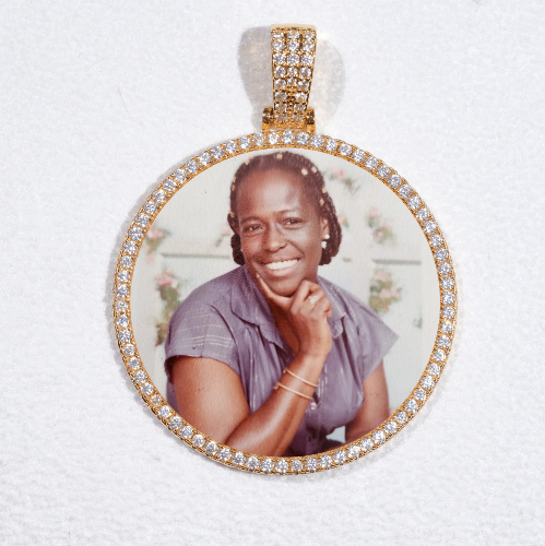 MEDIUM 3D CIRCLE CUSTOM PICTURE PENDANT