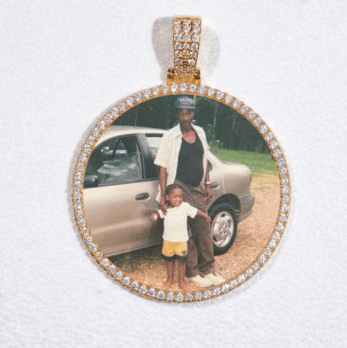 MEDIUM 3D CIRCLE CUSTOM PICTURE PENDANT