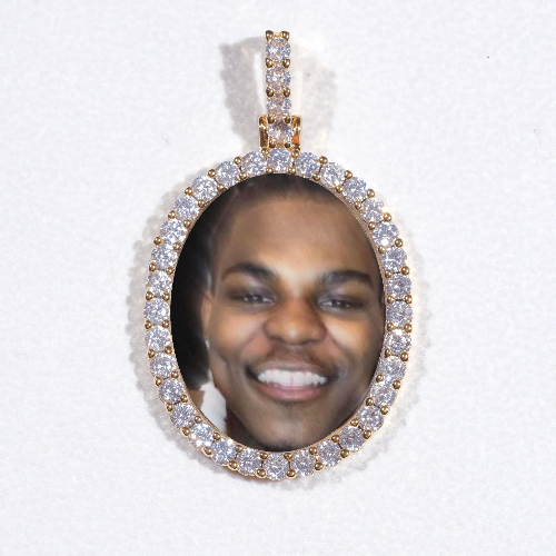 3D Oval Custom Picture Pendant