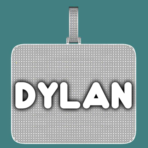 CUSTOM LETTER NECKLACE 3D BIG SQUARE
