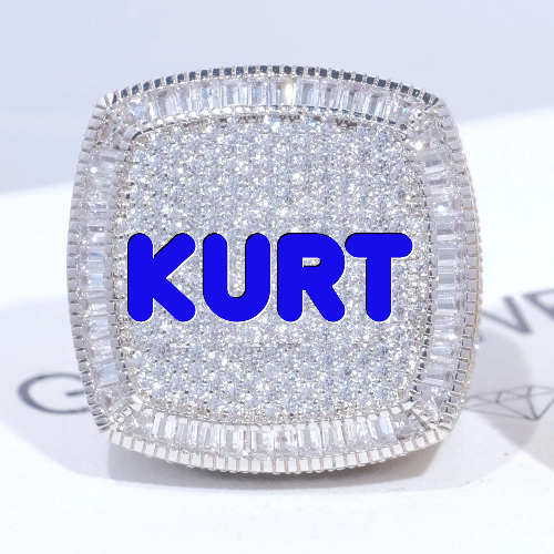CUSTOM LETTER 3D ICED RING