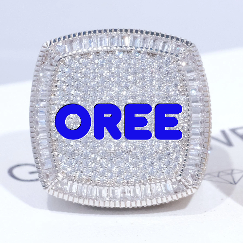 CUSTOM LETTER 3D ICED RING