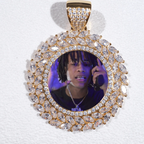 Large 3D Wheat Ear Custom Picture Pendant