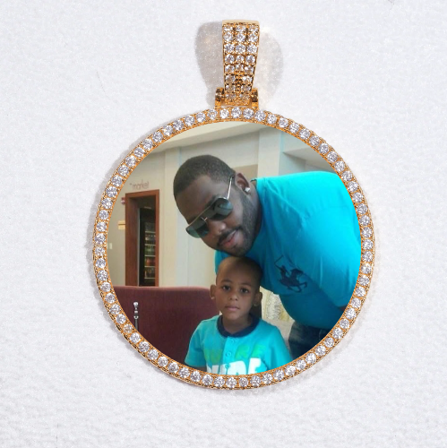 MEDIUM 3D CIRCLE CUSTOM PICTURE PENDANT