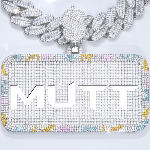 CUSTOM LETTER NECKLACE 3D COLORFUL SQUARE