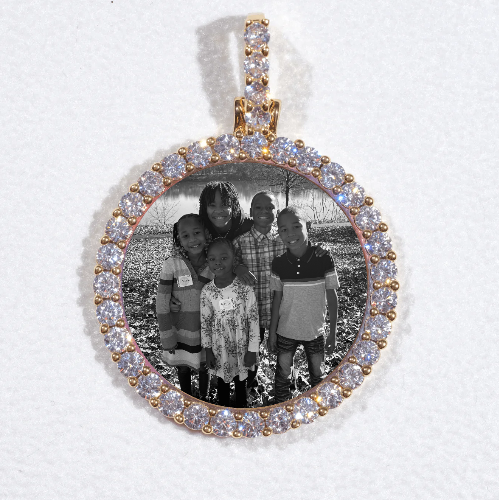 3D CIRCLE CUSTOM PICTURE PENDANT SMALL SIZE