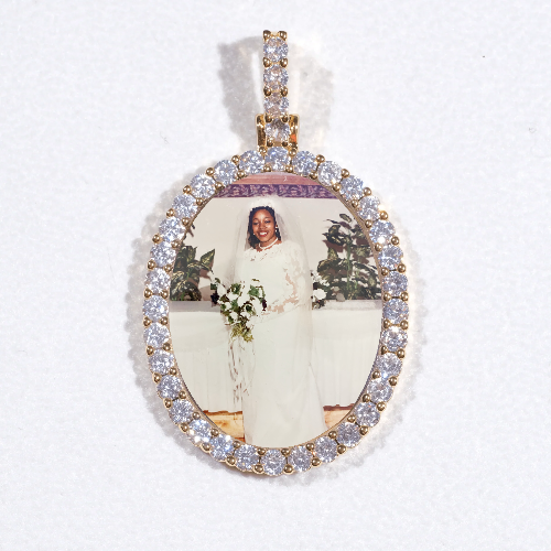 3D Oval Custom Picture Pendant