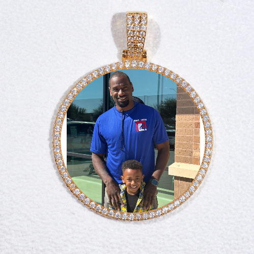 MEDIUM 3D CIRCLE CUSTOM PICTURE PENDANT