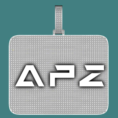 CUSTOM LETTER NECKLACE 3D BIG SQUARE