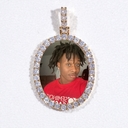 3D Oval Custom Picture Pendant