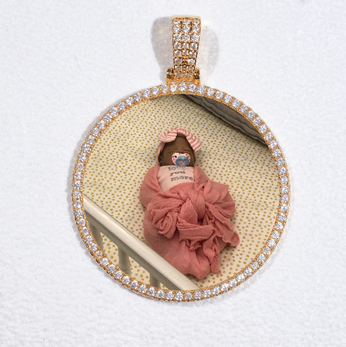 MEDIUM 3D CIRCLE CUSTOM PICTURE PENDANT