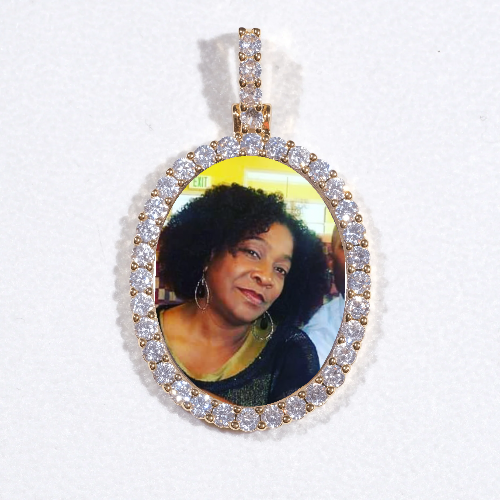 3D Oval Custom Picture Pendant