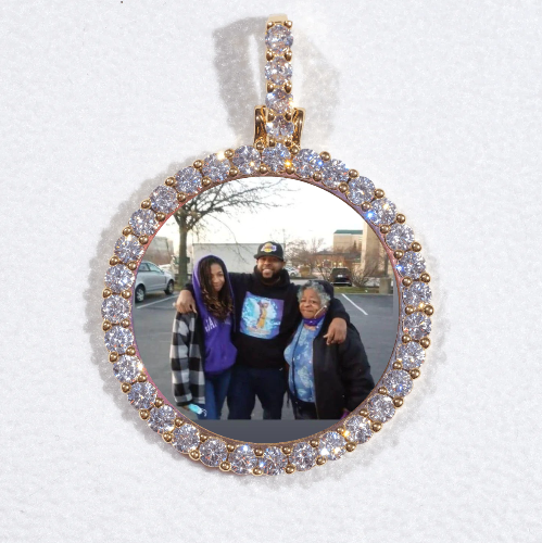 3D CIRCLE CUSTOM PICTURE PENDANT SMALL SIZE