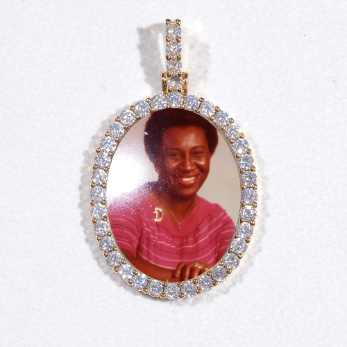 3D Oval Custom Picture Pendant