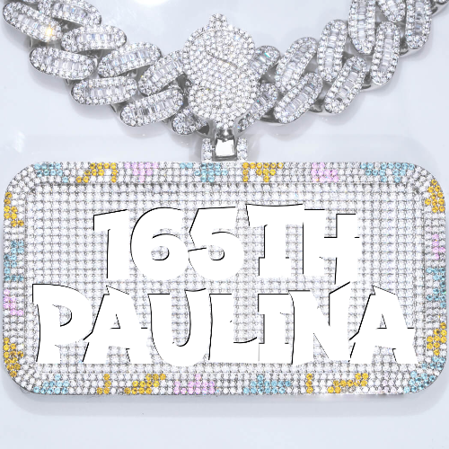 CUSTOM LETTER NECKLACE 3D COLORFUL SQUARE