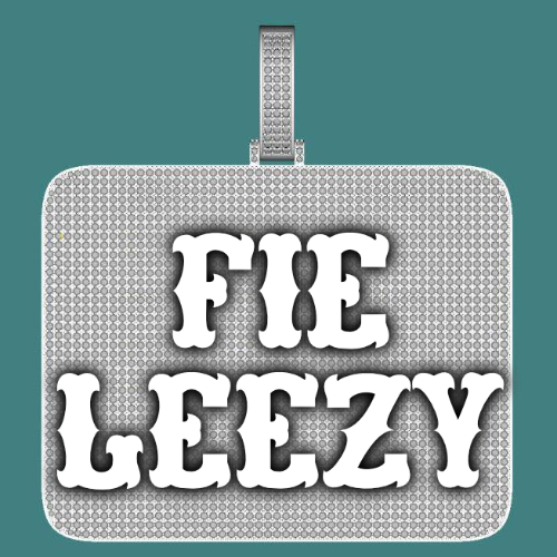 CUSTOM LETTER NECKLACE 3D BIG SQUARE