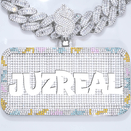 CUSTOM LETTER NECKLACE 3D COLORFUL SQUARE