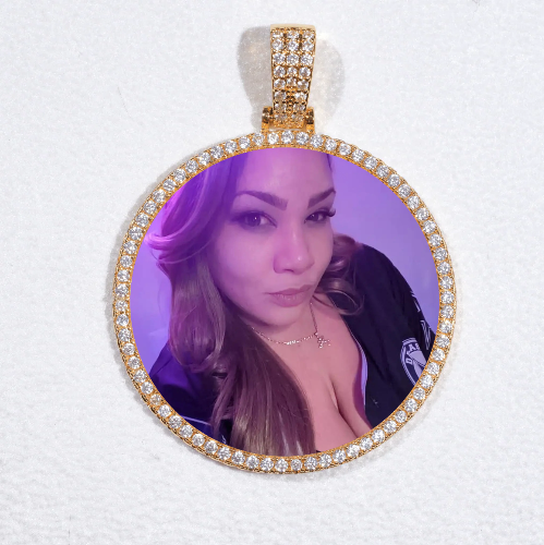 MEDIUM 3D CIRCLE CUSTOM PICTURE PENDANT
