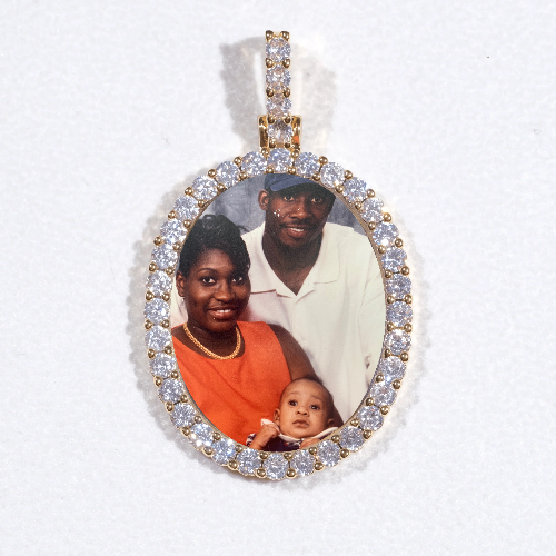 3D Oval Custom Picture Pendant