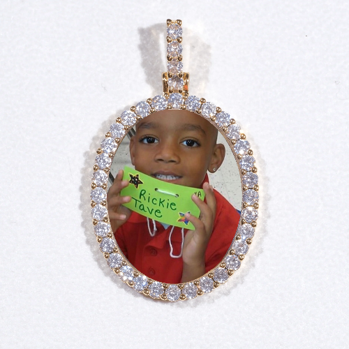 3D Oval Custom Picture Pendant