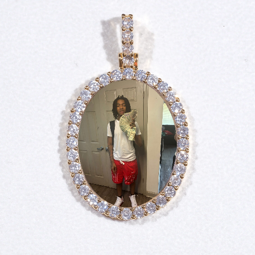3D Oval Custom Picture Pendant