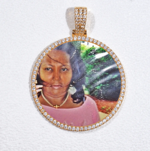 MEDIUM 3D CIRCLE CUSTOM PICTURE PENDANT