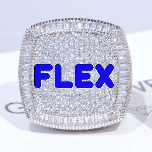 CUSTOM LETTER 3D ICED RING