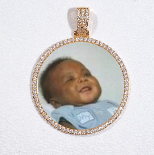 MEDIUM 3D CIRCLE CUSTOM PICTURE PENDANT