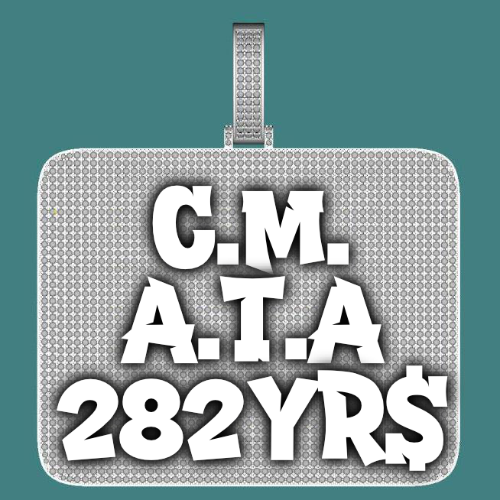 CUSTOM LETTER NECKLACE 3D BIG SQUARE
