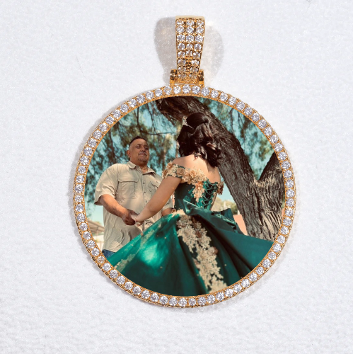 MEDIUM 3D CIRCLE CUSTOM PICTURE PENDANT