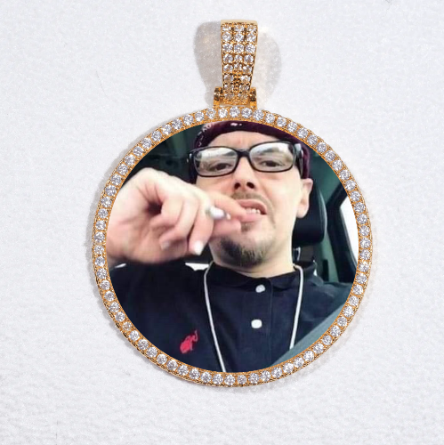 MEDIUM 3D CIRCLE CUSTOM PICTURE PENDANT