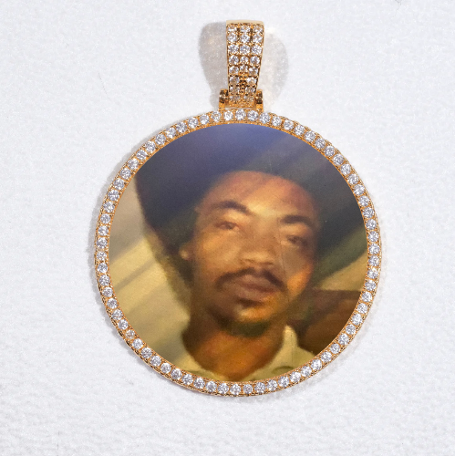 MEDIUM 3D CIRCLE CUSTOM PICTURE PENDANT