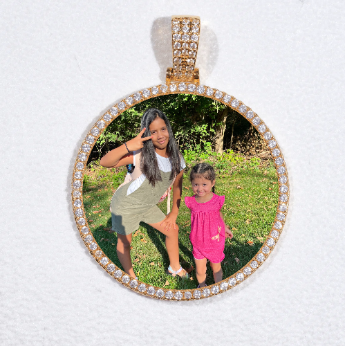 MEDIUM 3D CIRCLE CUSTOM PICTURE PENDANT