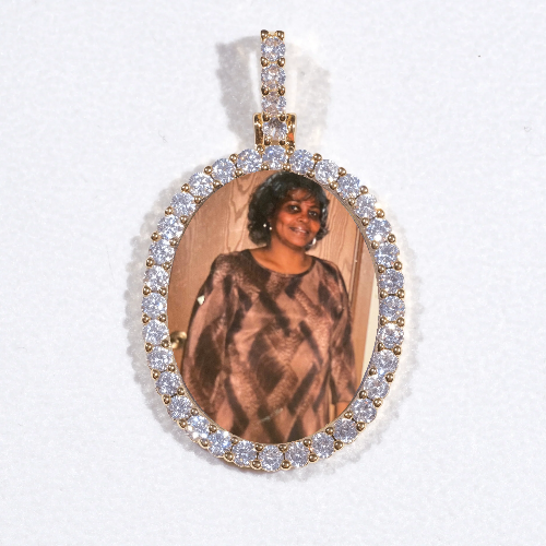 3D Oval Custom Picture Pendant