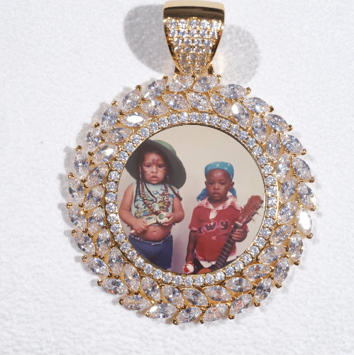 Large 3D Wheat Ear Custom Picture Pendant