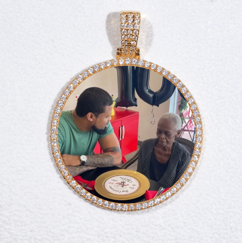 MEDIUM 3D CIRCLE CUSTOM PICTURE PENDANT