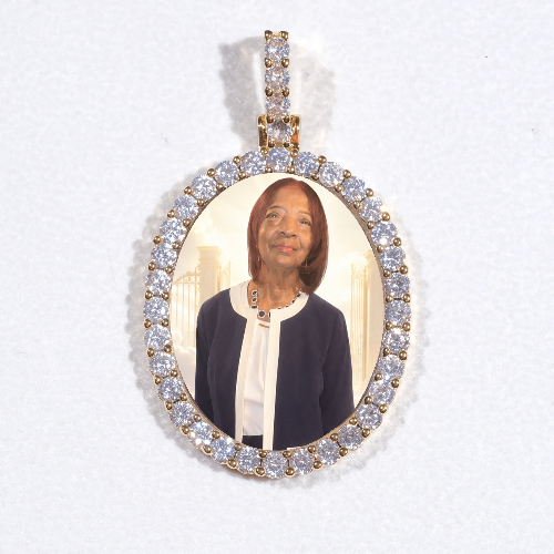 3D Oval Custom Picture Pendant