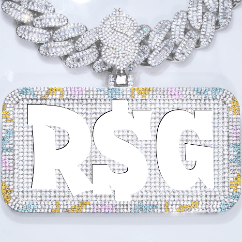 CUSTOM LETTER NECKLACE 3D COLORFUL SQUARE