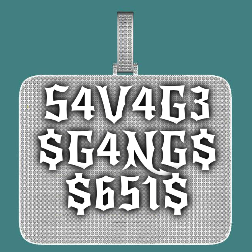 CUSTOM LETTER NECKLACE 3D BIG SQUARE