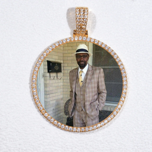 MEDIUM 3D CIRCLE CUSTOM PICTURE PENDANT