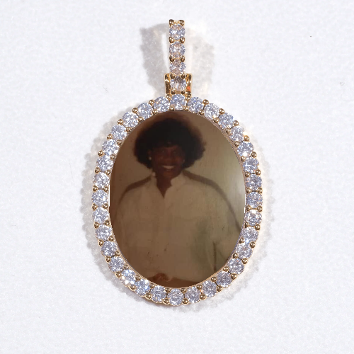 3D Oval Custom Picture Pendant