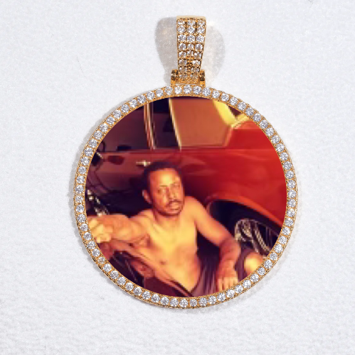 MEDIUM 3D CIRCLE CUSTOM PICTURE PENDANT