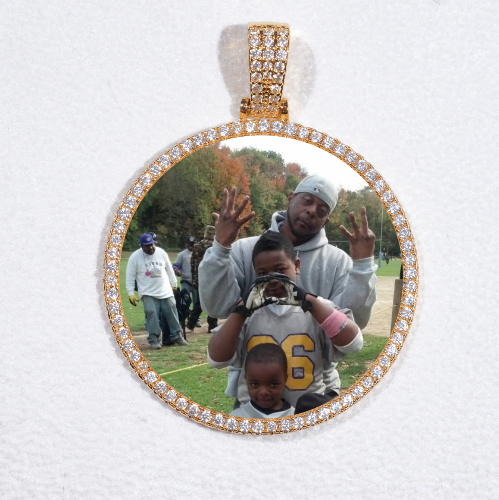 MEDIUM 3D CIRCLE CUSTOM PICTURE PENDANT