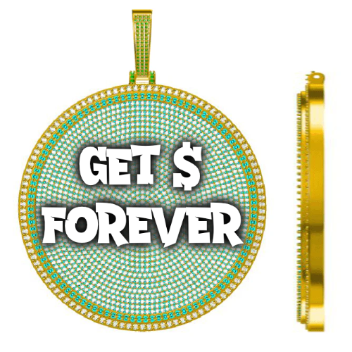 CUSTOM LETTER NECKLACE 3D BIG DISC