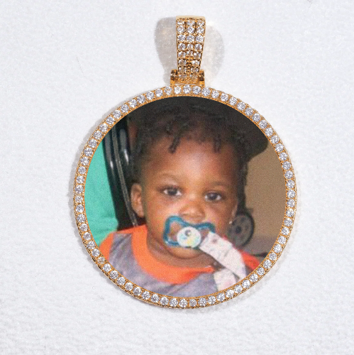 MEDIUM 3D CIRCLE CUSTOM PICTURE PENDANT