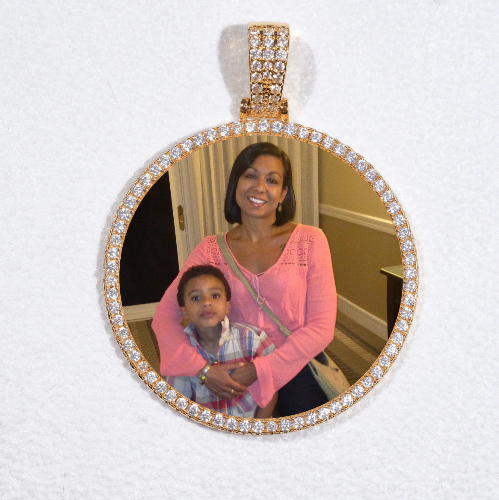 MEDIUM 3D CIRCLE CUSTOM PICTURE PENDANT