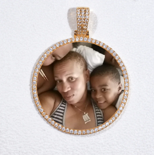MEDIUM 3D CIRCLE CUSTOM PICTURE PENDANT