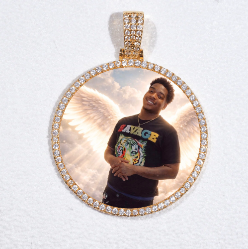 MEDIUM 3D CIRCLE CUSTOM PICTURE PENDANT