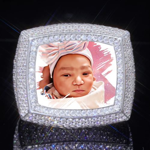 3D CUSTOM PICTURE ICED RING